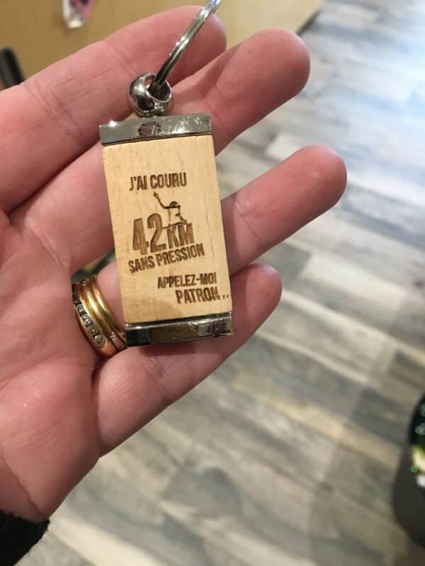 Porte clé course a pied